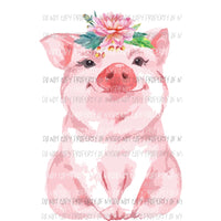 Flower Pig Sublimation transfers Heat Transfer