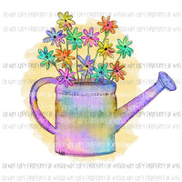 Flowers Watering Can Sublimation transfers Heat Transfer