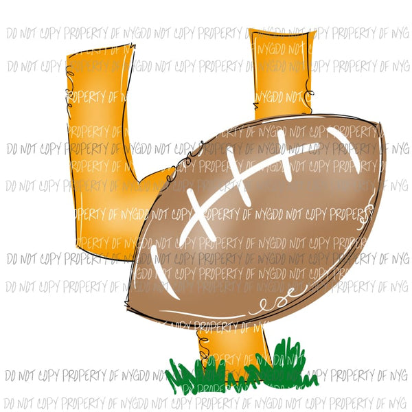 Football and field goal posts Sublimation transfers Heat Transfer