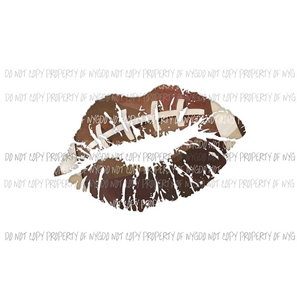 Football Lips Sublimation transfers Heat Transfer