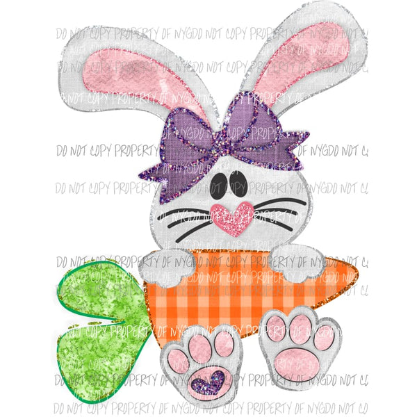 Girl Bunny Sublimation transfers Easter Heat Transfer