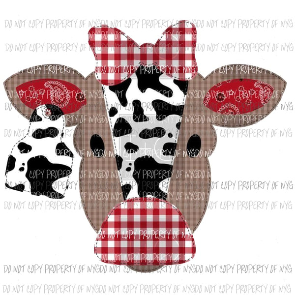 Girl cow patches 1 Sublimation transfers Heat Transfer