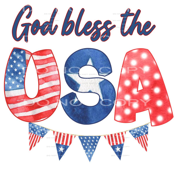 God Bless The USA #5381 Sublimation transfers - Heat