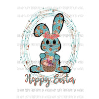 Happy Easter bunny #1 blue Sublimation transfers Heat Transfer