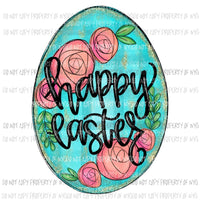 Happy Easter floral egg Sublimation transfers Heat Transfer