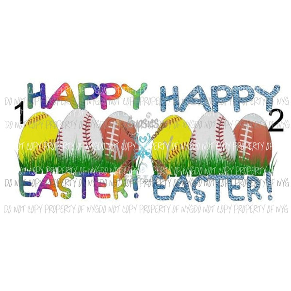 happy easter sports egg 1 or 2 sublimation transfer Heat Transfer