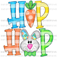 Hip Hop boy Easter bunny carrot Sublimation transfers Heat Transfer