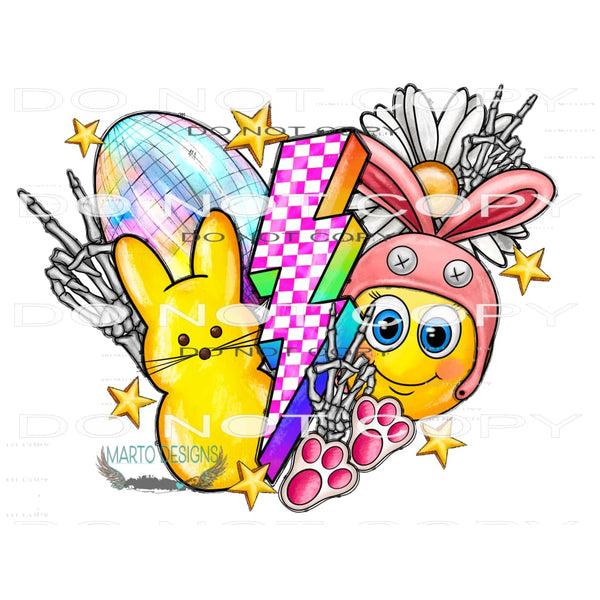 Hippie Easter #9913 Sublimation transfers - Heat Transfer