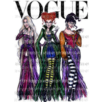 Hocus Pocus VOGUE Sublimation transfers Heat Transfer