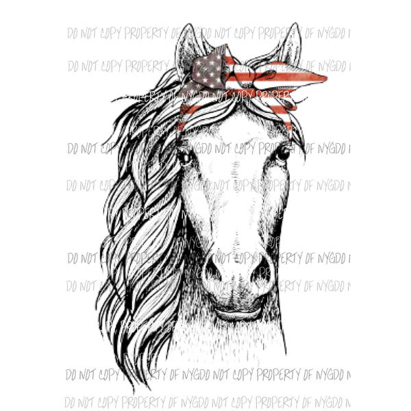 Horse flag bandanna Sublimation transfers Heat Transfer