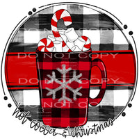 hot cocoa and Christmas #7663 Sublimation transfers - Heat 