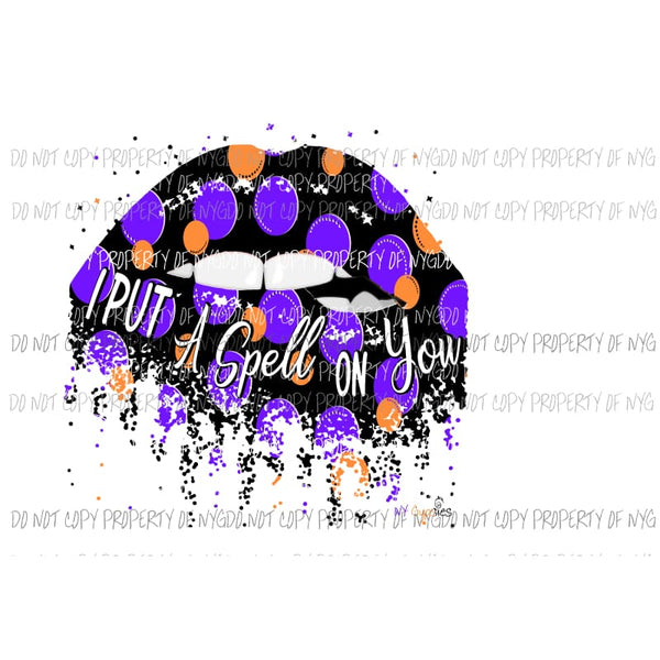 I put a Spell on you 1 hocus pocus lips Sublimation transfers Heat Transfer