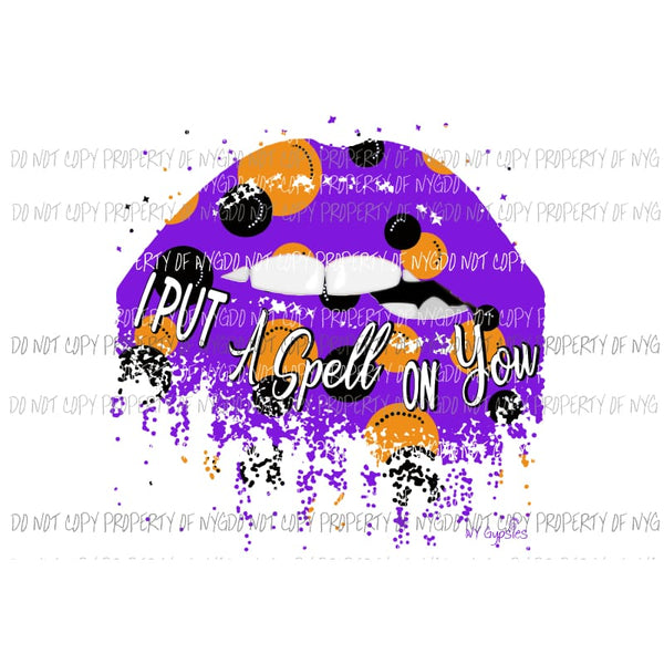 I put a Spell on you 3 hocus pocus lips Sublimation transfers Heat Transfer