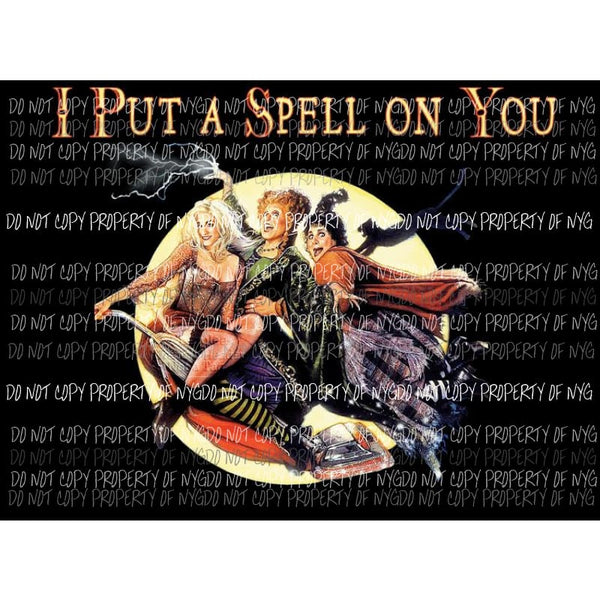 I put a spell on you hocus pocus 1 Sublimation transfers Heat Transfer