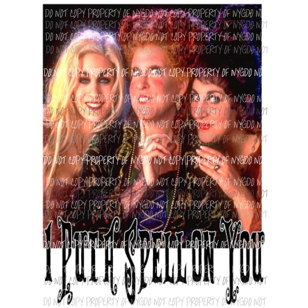 I put a spell on you hocus pocus 2 Sublimation transfers Heat Transfer