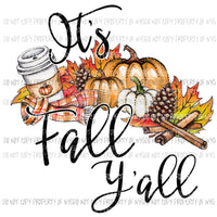 Its Fall Yall # 25 fall Halloween Sublimation transfers Heat Transfer