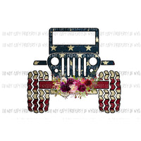 Jeep Flag Sublimation transfers Heat Transfer