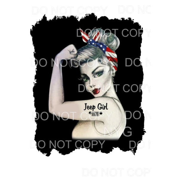 Jeep Girl #4 Sublimation transfers - Heat Transfer