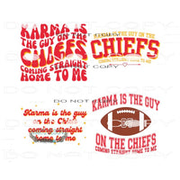 Karma Chiefs Swift set of 4 transfers Sublimation transfers