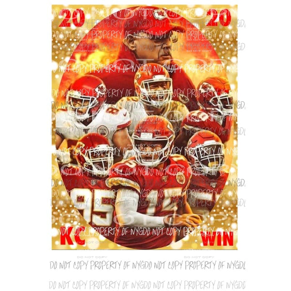 kc chiefs win 2020 Sublimation transfers Heat Transfer