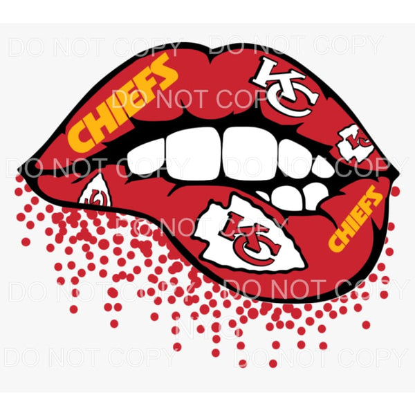 KC Kansas City Chiefs Lips #1 Sublimation transfers - Heat 