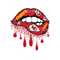 KC Kansas City Chiefs Lips #2 Sublimation transfers - Heat 