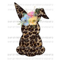 Leopard Bunny flowers Sublimation transfers Heat Transfer