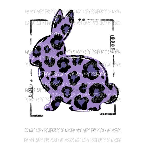 Leopard Bunny Framed # 3 Sublimation transfers Heat Transfer