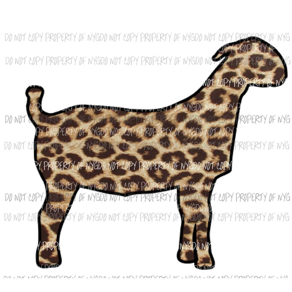 Leopard Goat Sublimation transfers Heat Transfer