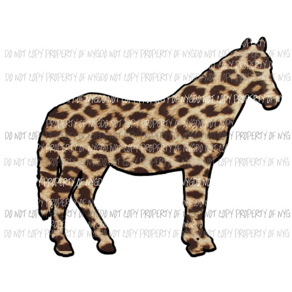 Leopard Horse Sublimation transfers Heat Transfer