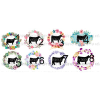 Live stock show COW choose 1-8 sublimation transfers