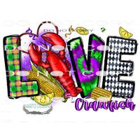 Love Crawfish #9784 Sublimation transfers - Heat Transfer