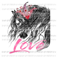 Love Horse design Sublimation transfers Heat Transfer