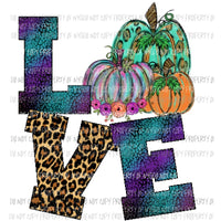 Love Pumpkin Fall 1 Sublimation transfers Heat Transfer