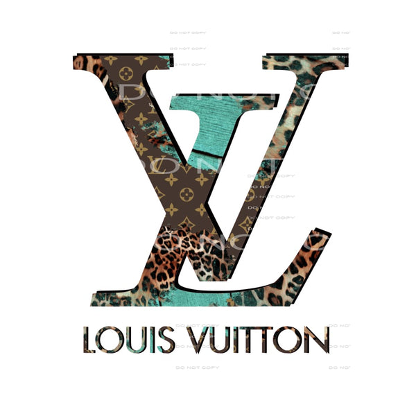 lv leopard turquoise # 7786 Sublimation transfers - Heat 