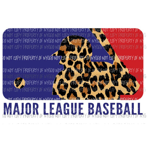 Major League Baseball logo leopard #1 Sublimation transfers Heat Transfer