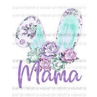 MaMa Floral Bunny Ears Sublimation transfers Heat Transfer