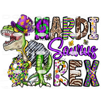 Mardi Saurus Rex #9780 Sublimation transfers - Heat Transfer