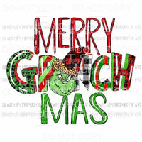 Merry Grinch Mas Christmas Sublimation transfers Heat Transfer