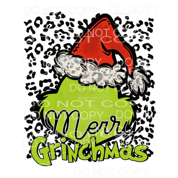 Grinch Hand with Leopard Ornament Vinyl Heat Transfer – Custom Designs by  Natalie