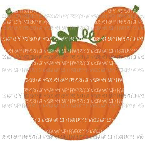 Mickey Pumpkin Sublimation transfers Heat Transfer