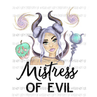 Mistress of Evil maleficent Sublimation transfers Heat Transfer