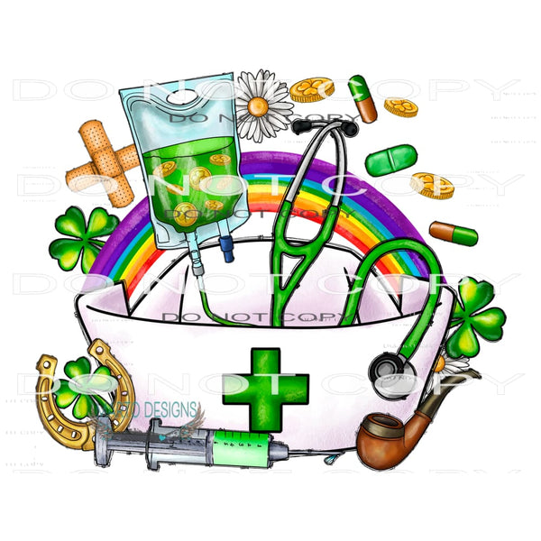 Nurse Hat St.Patricks Day #9732 Sublimation transfers - Heat