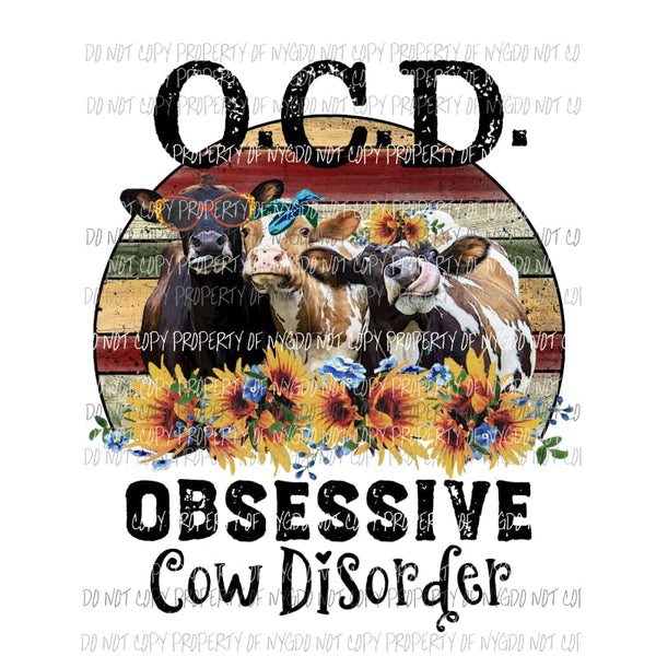 Obsessive Cow Disorder Sublimation transfers Heat Transfer