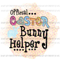 official easter bunny helper Sublimation transfers Heat Transfer