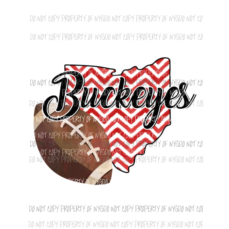 Ohio State Buckeyes football chevron state Sublimation transfers ...