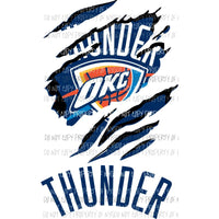 Oklahoma City Thunder ripped design Sublimation transfers Heat Transfer