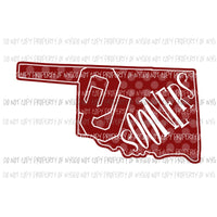 Oklahoma Sooners state Sublimation transfers Heat Transfer