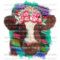 Painted cow serape Sublimation transfers Heat Transfer