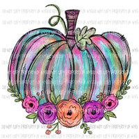 Painted Pumpkin flowers # 11 Sublimation transfers Heat Transfer